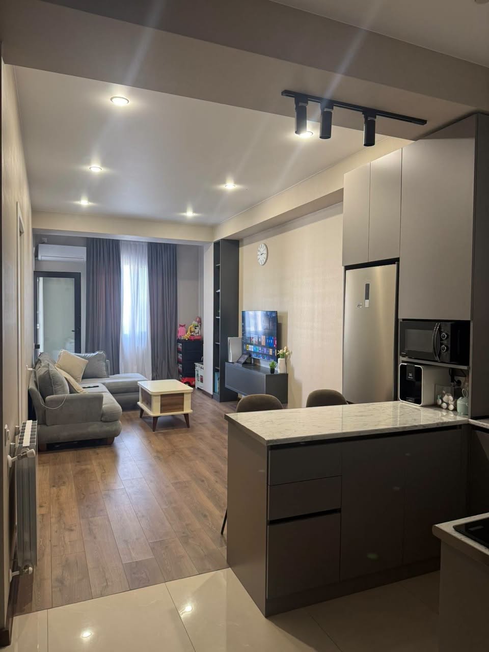 In new Rustavi in a newly built and completed building — 73,000$