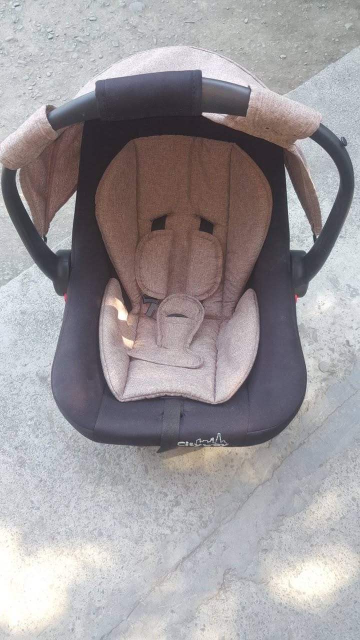 Brown child car seat