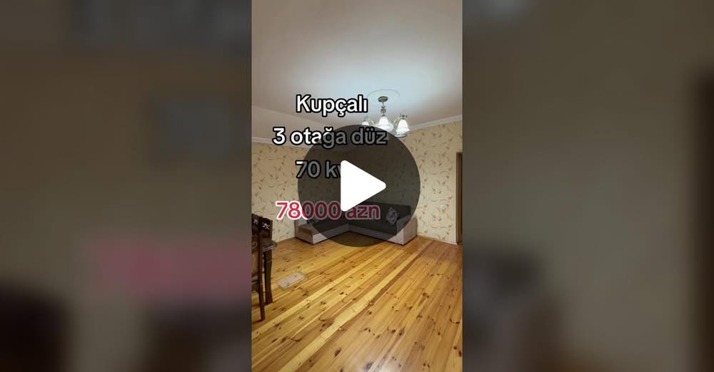 Kupçalıda 3 otaqlı 70 kv m mənzil