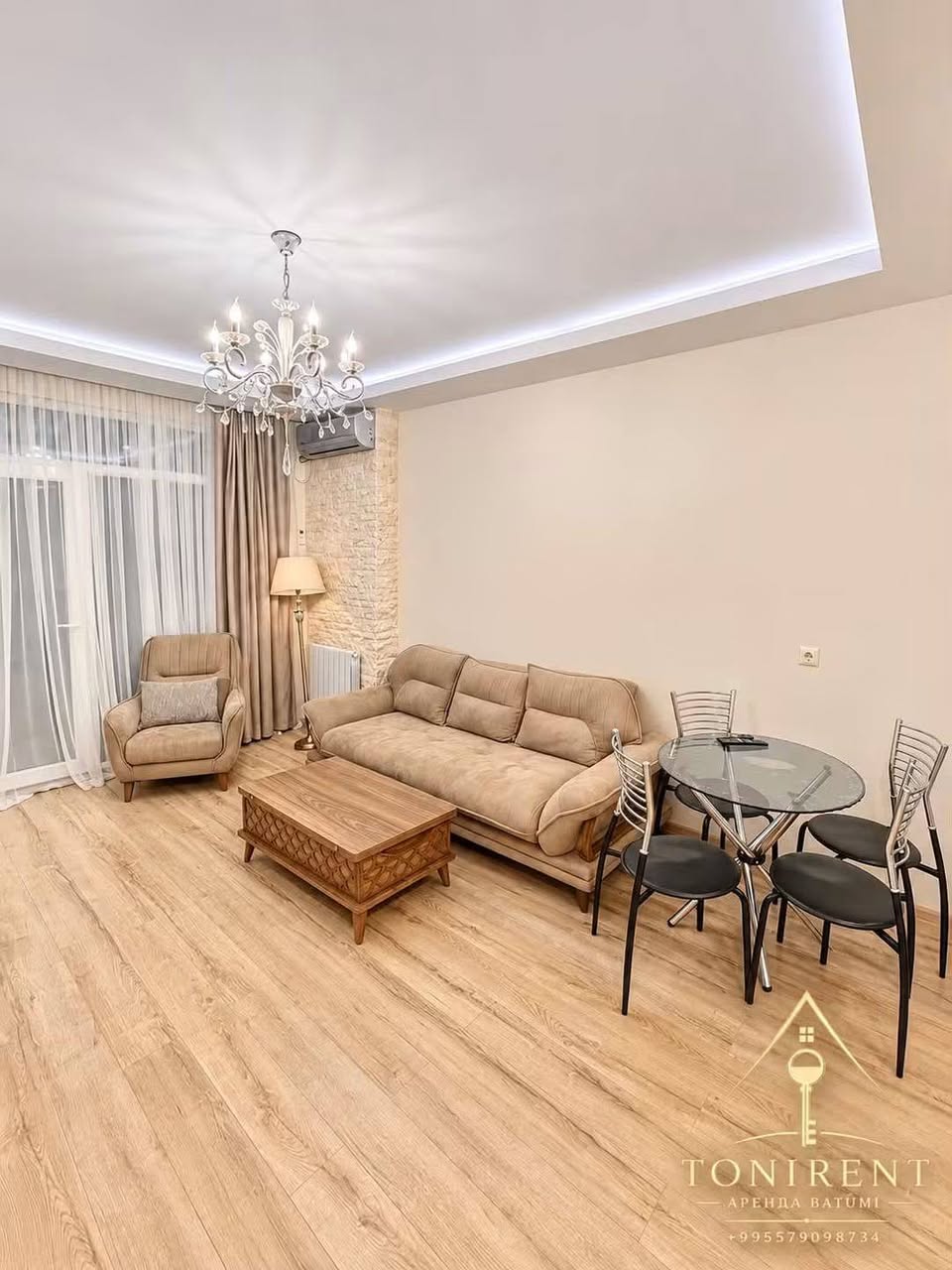 2 otaqlı mənzil kirayə verilir, Batumi - $600