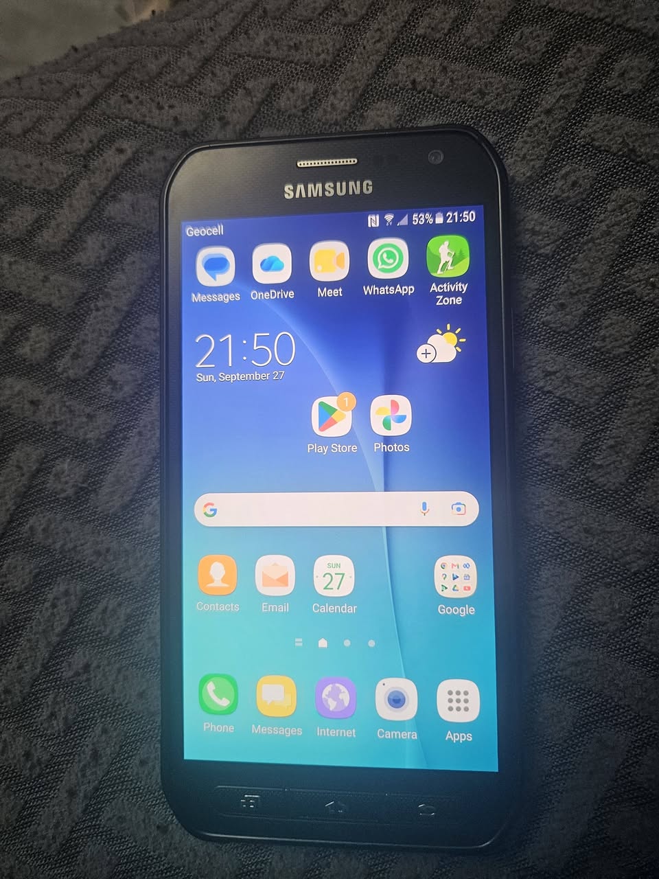 For sale is a Samsung S6 phone that works perfectly.