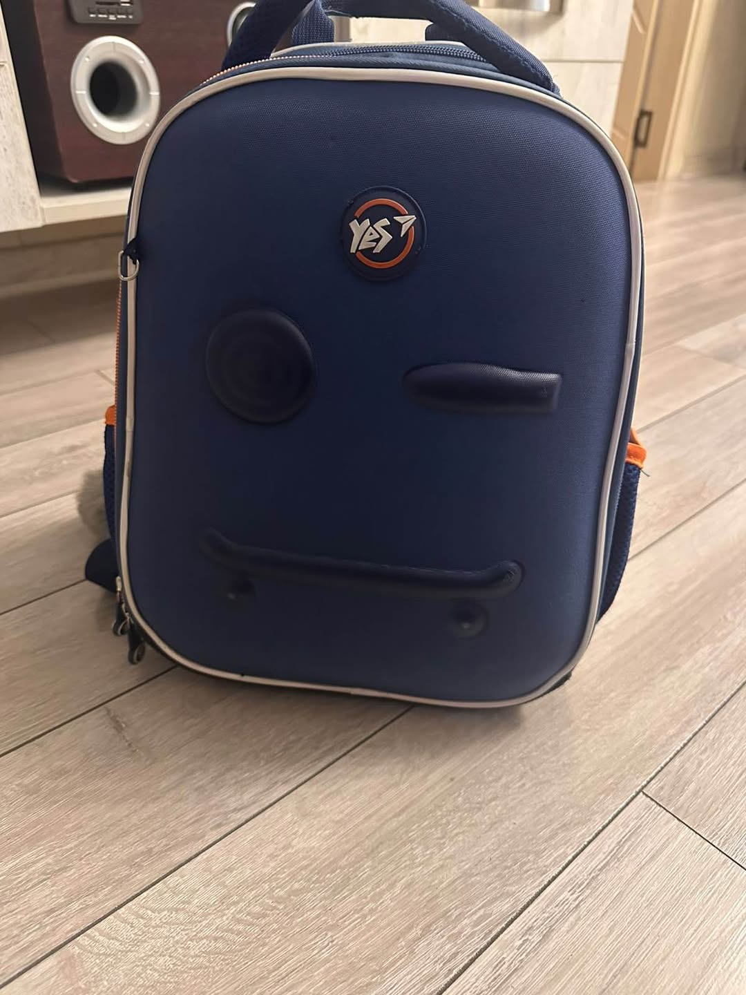 Leather backpack YES, blue