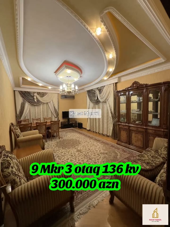 3-комнатная квартира продается, Баку — 300,000 ₼