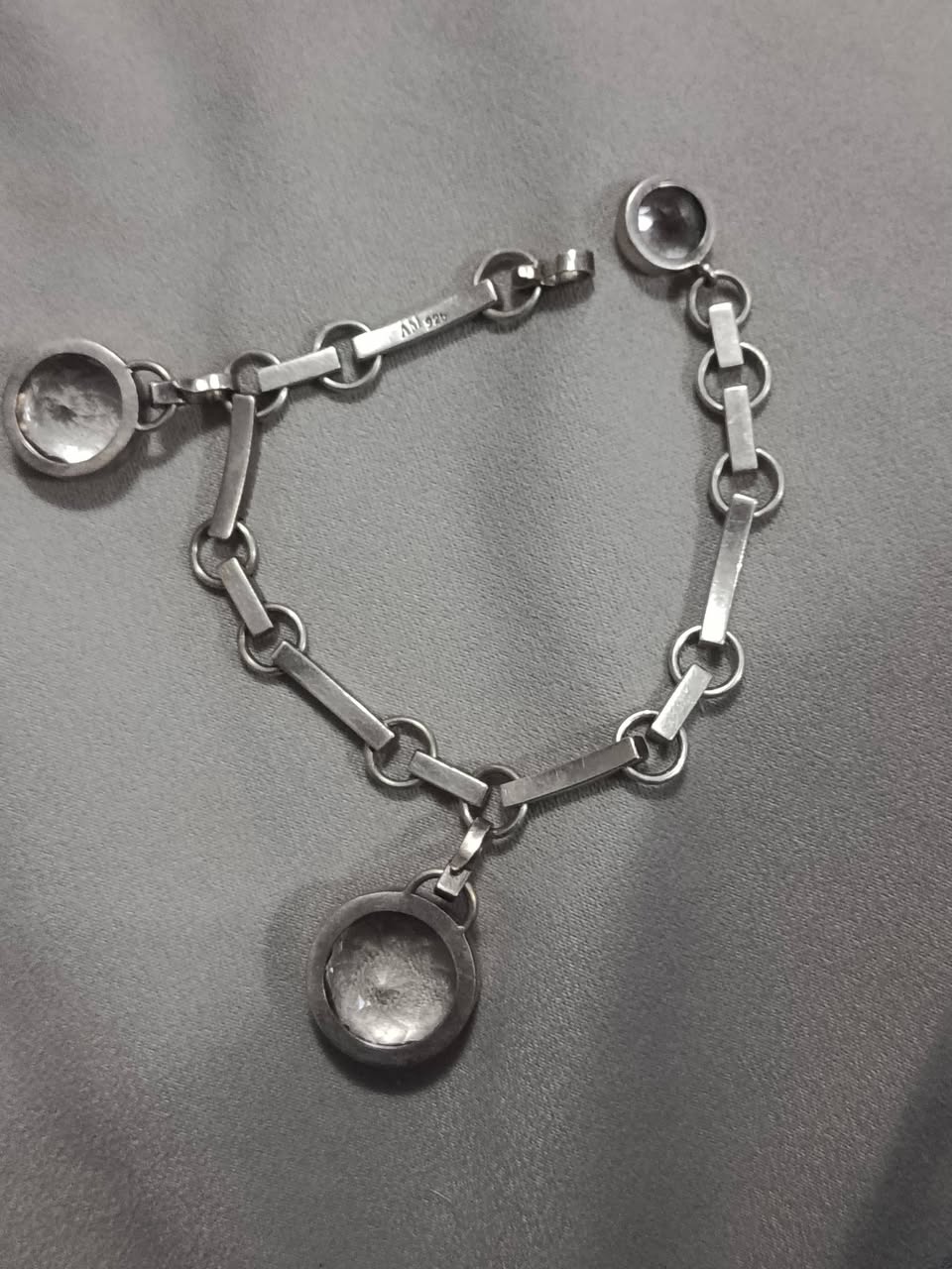 Silver 925 bracelet with stones