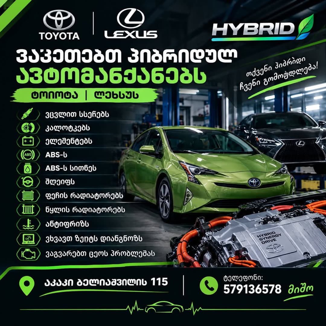 🚗 ჰიბრიდული ავტომობილების პროფესიონალური სერვისი –