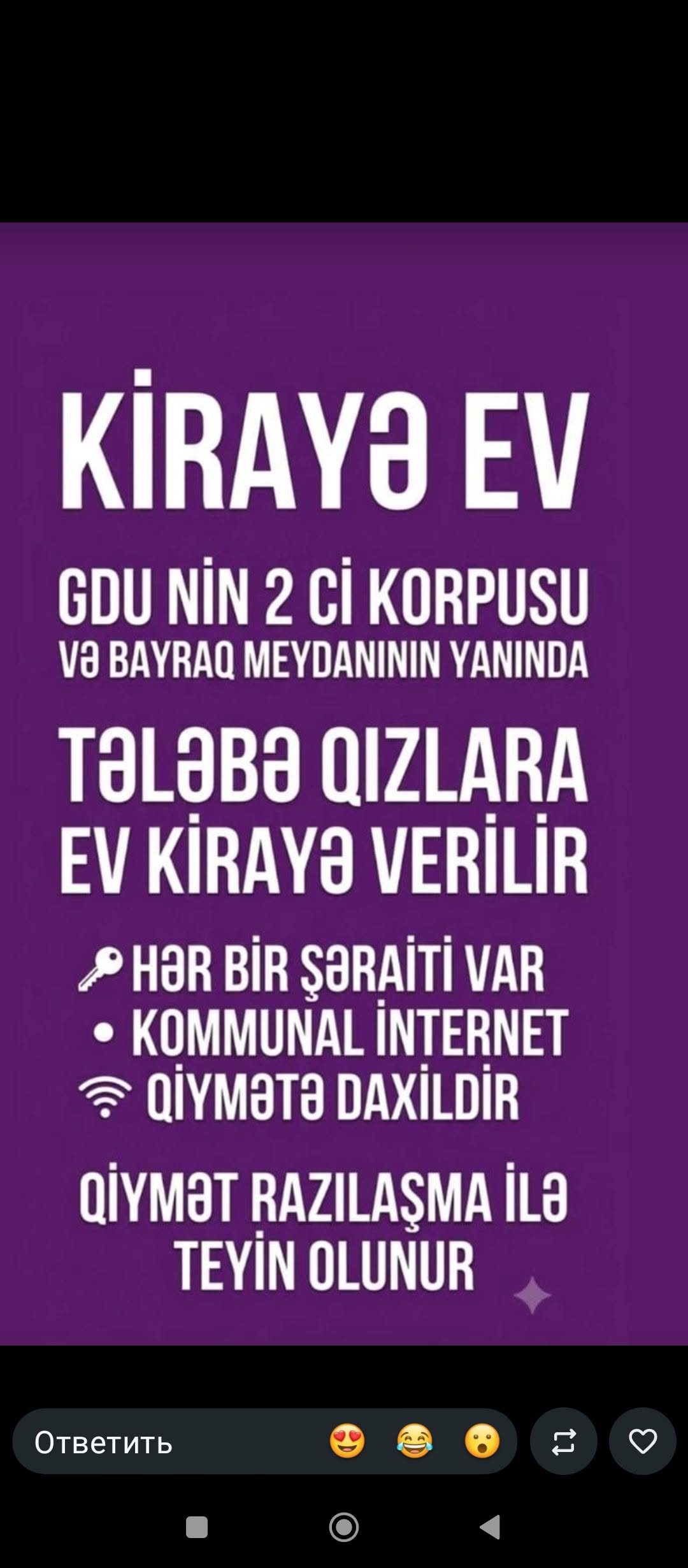 KİRAYA EV GDU NIN 2 ci