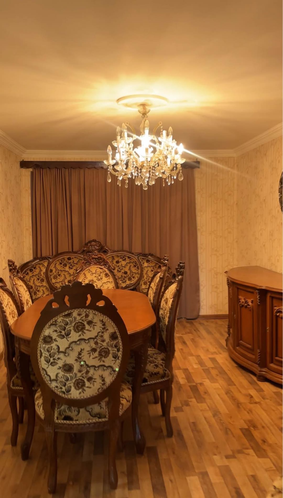 Hall furniture is for sale. It is made of solid wood.