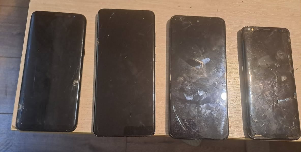 Samsung S8, S20 and Redmi, screen issues