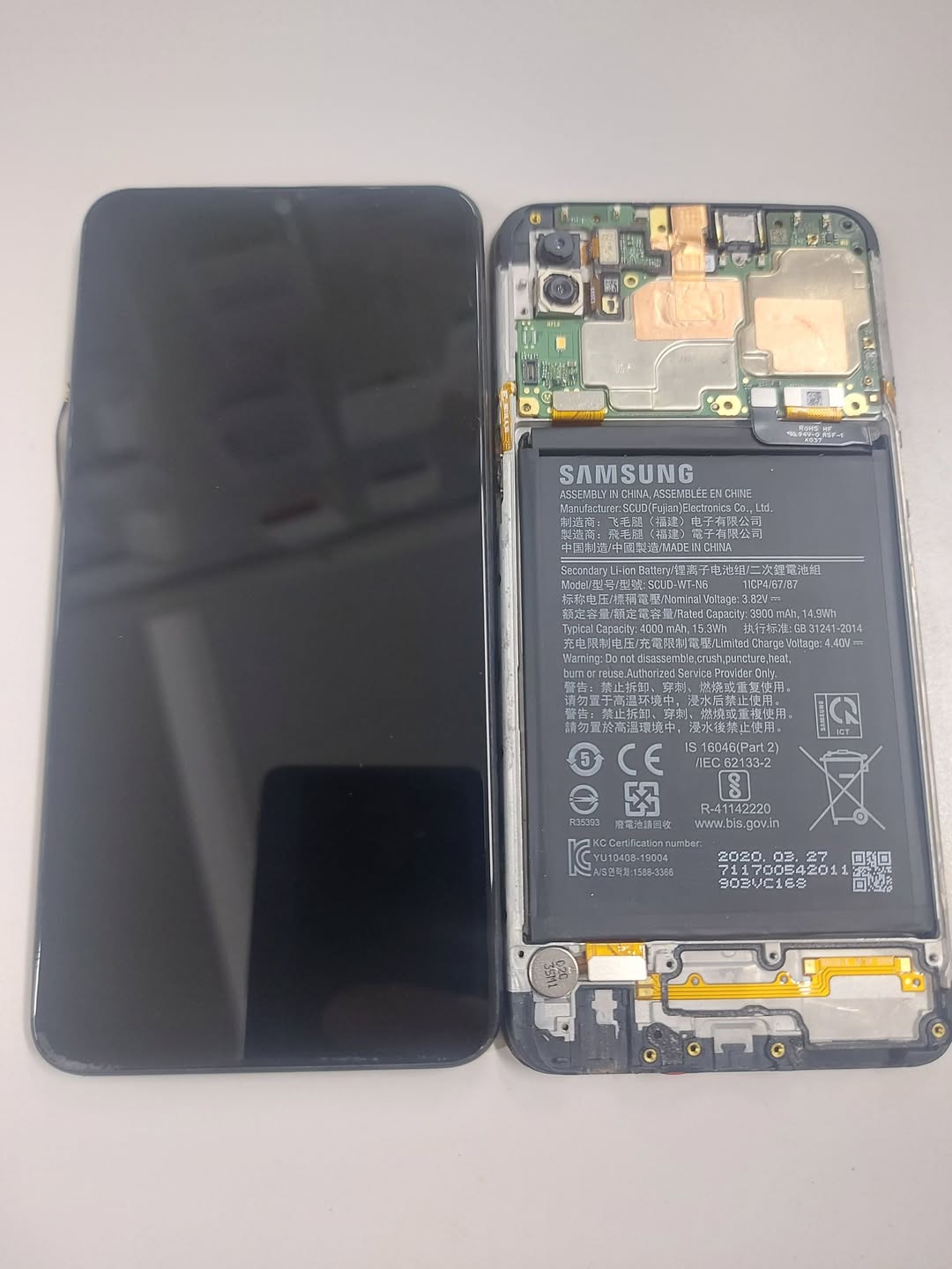 Samsung A10s original screen and battery