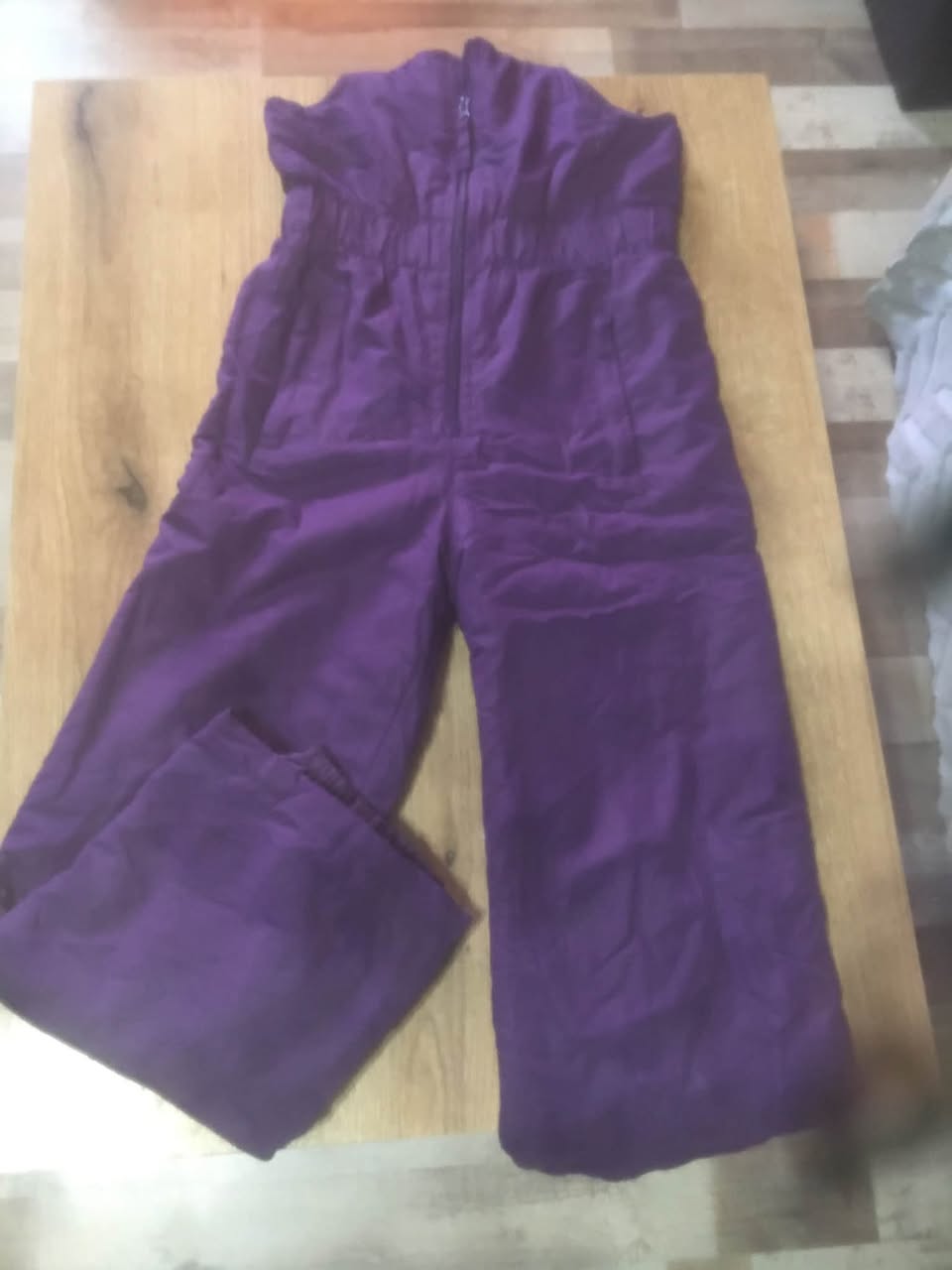 Purple kids ski suit, ages 6-8