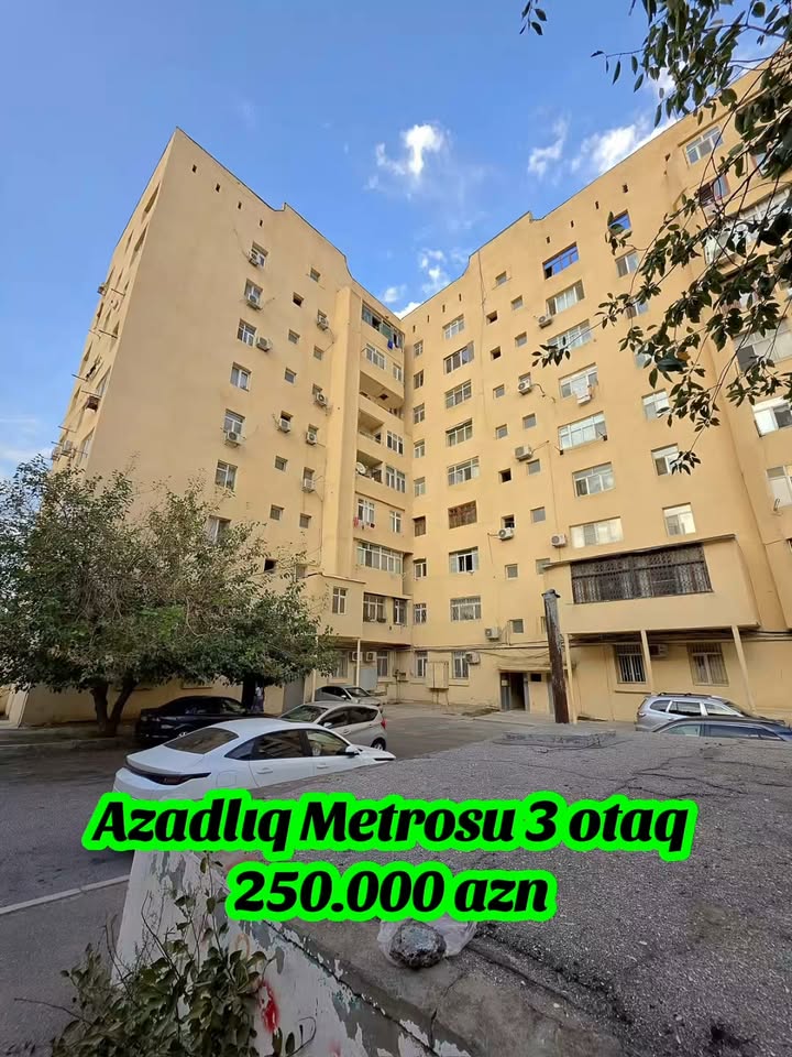 გაყიდვაშია 3 ოთახიანი ბინა, ბაქო — 250,000 ₼