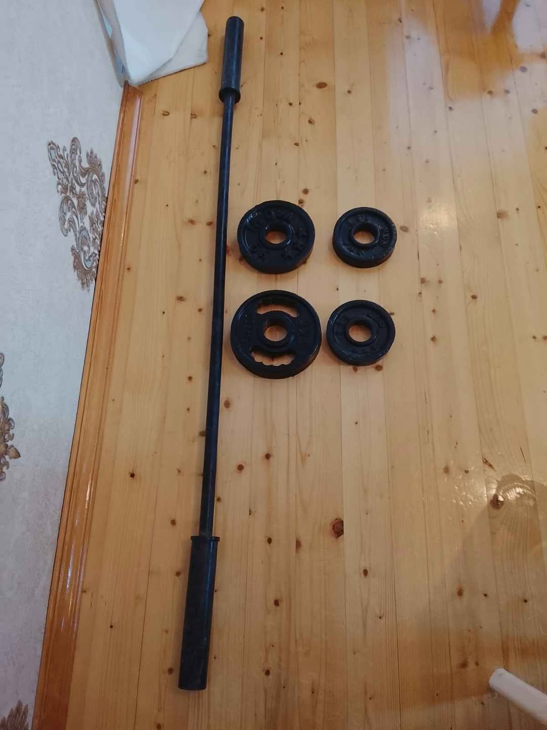 25 kq ağırlıq dəsti, ştanqa ilə