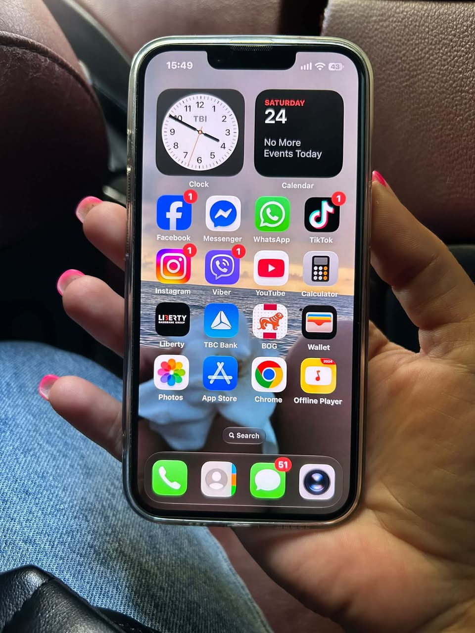 iPhone 14, good condition, with box