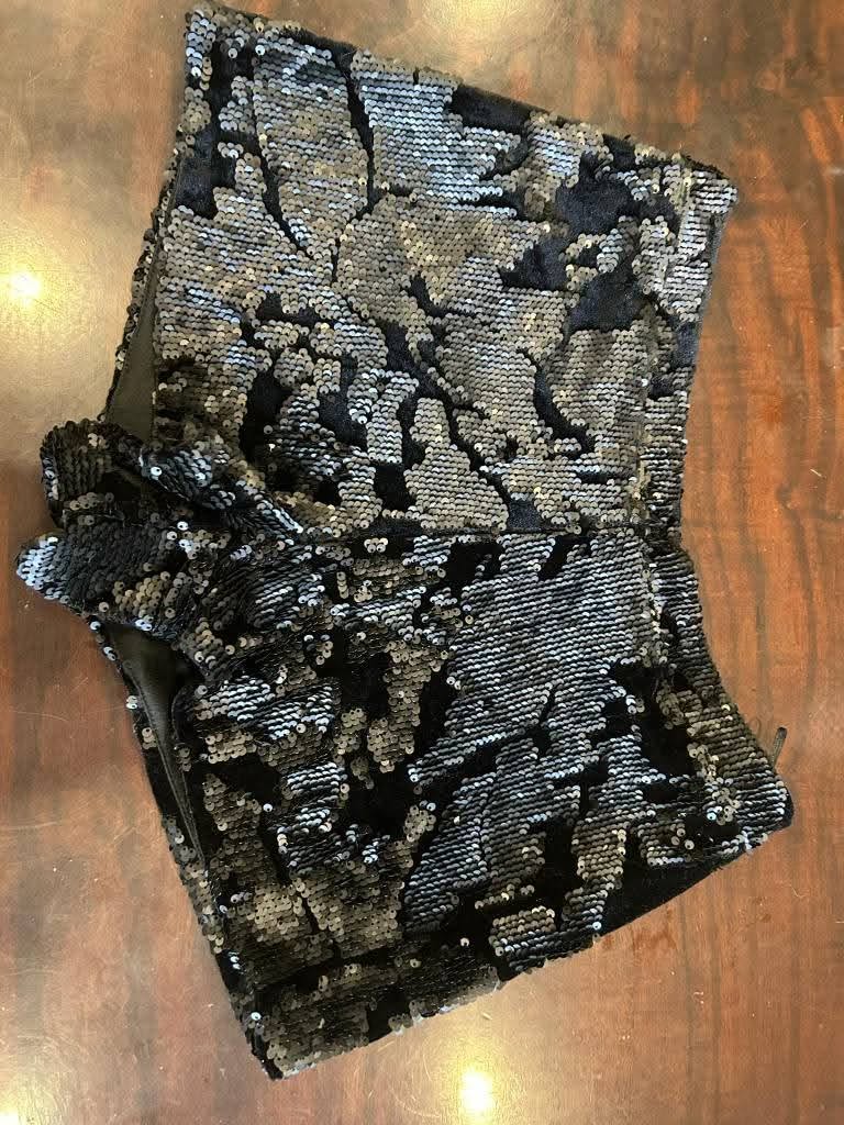 Black sequin shorts from SuiteBlanco, size — 50₾
