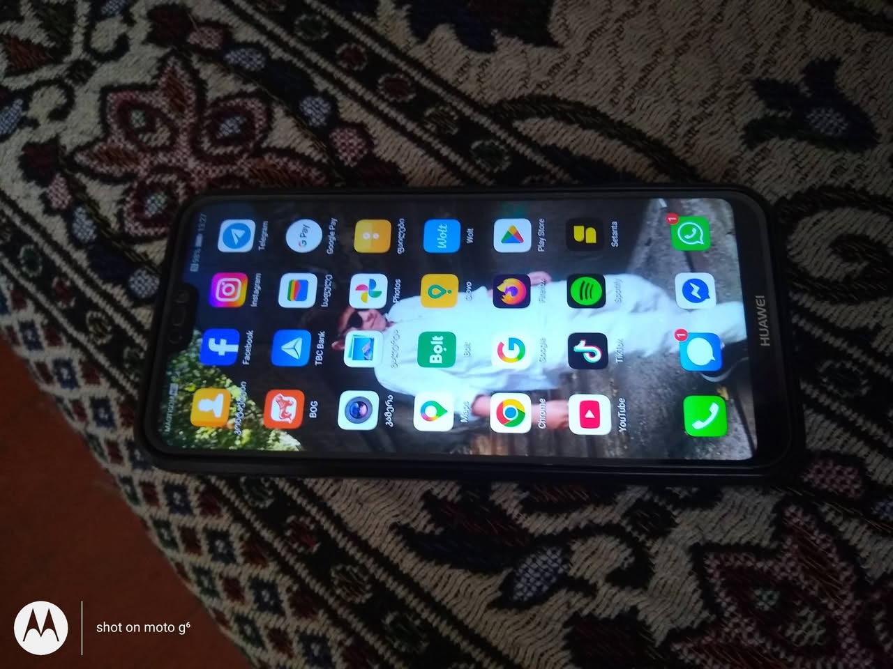 Huawei phone with two cases