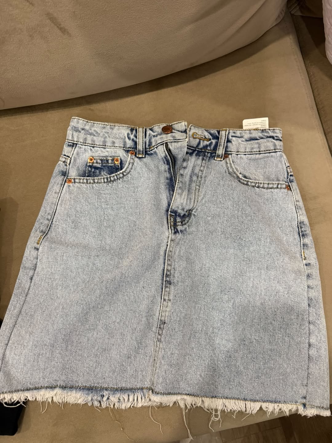 Denim mini skirt, size 36