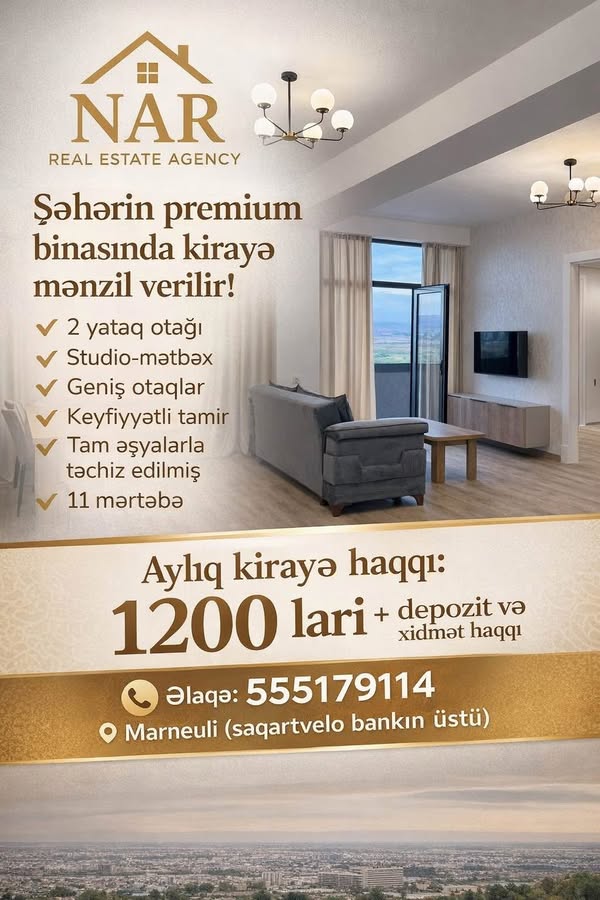 Kirayə mənzil — 1,200₾