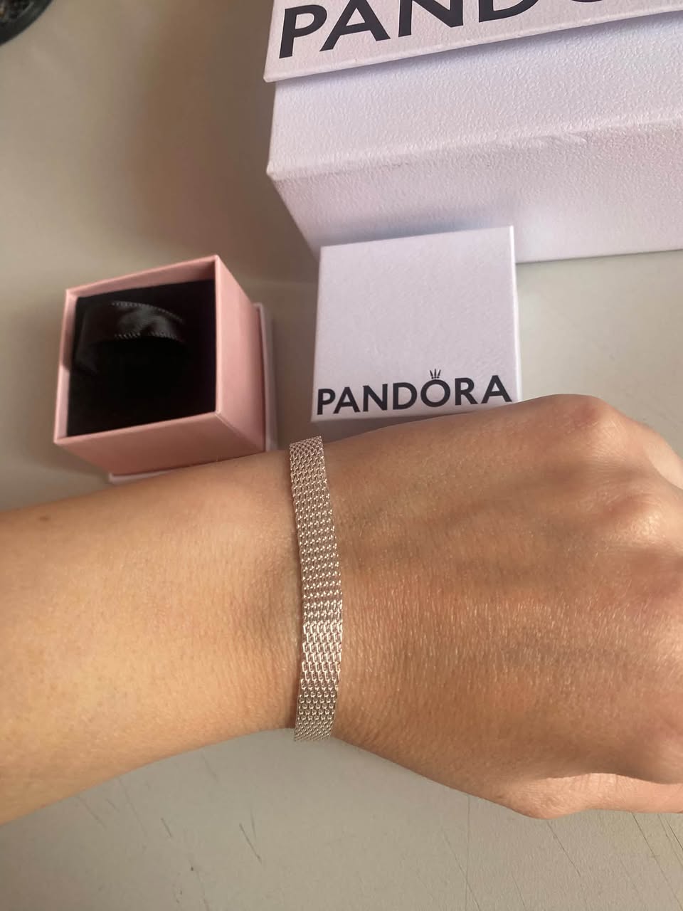 Pandora ვერცხლის მესი სამაჯური
