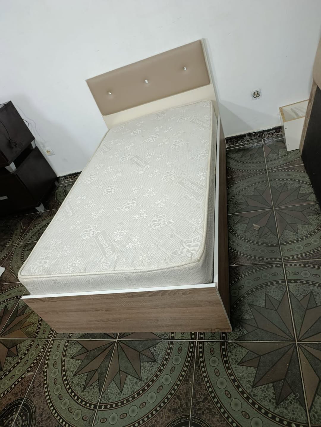 Single bed with mattress, delivery available