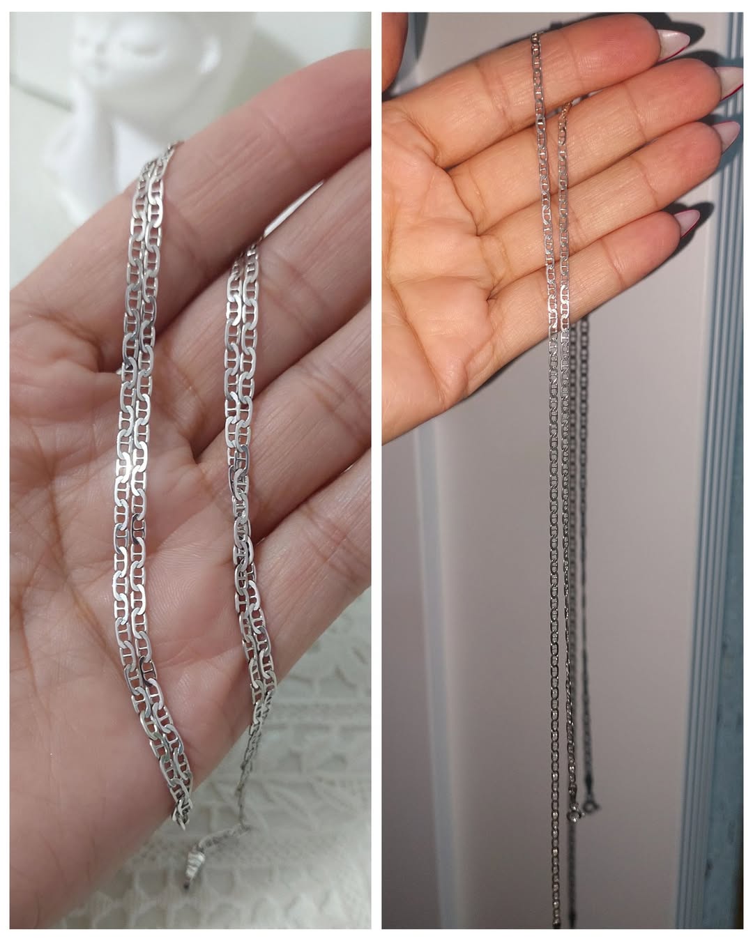 Unisex 925 əyar gümüş zəncir