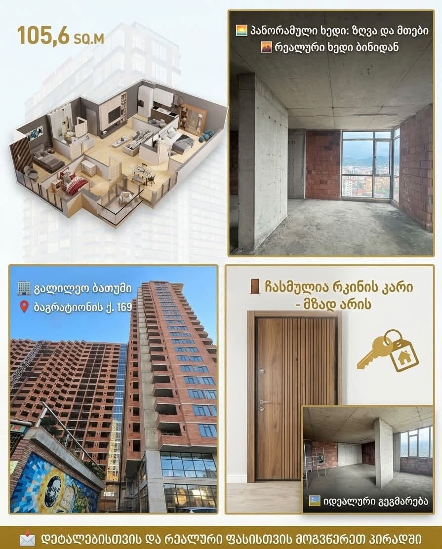 Satılık daire, Batum - $95,000