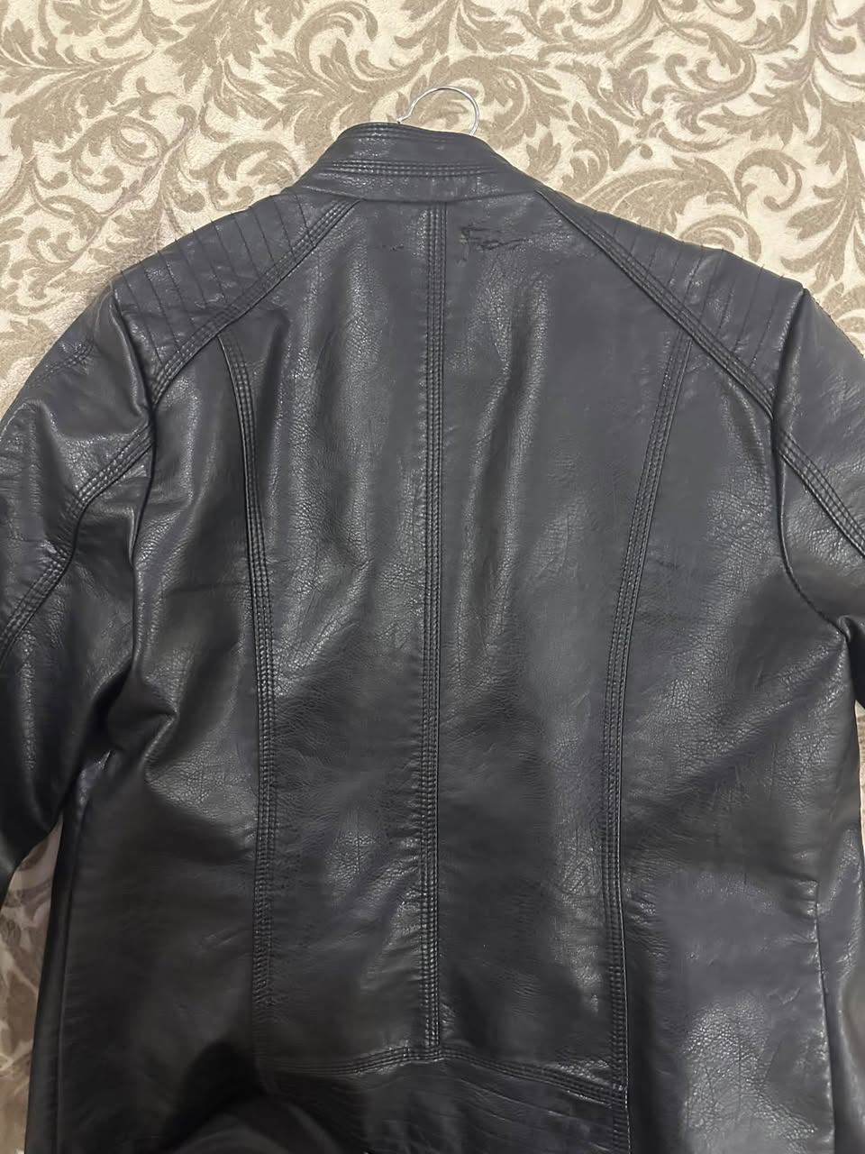Black leather jacket