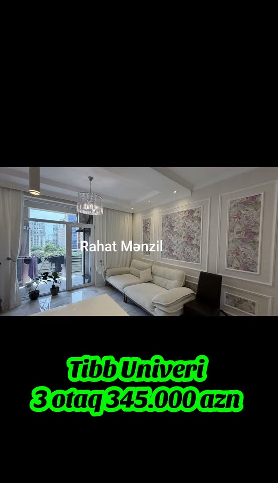3 oda daire satılık, Bakü - 345,000 ₼