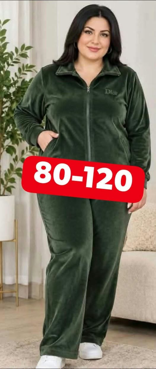 Velour two-piece tracksuit, sizes 80-120