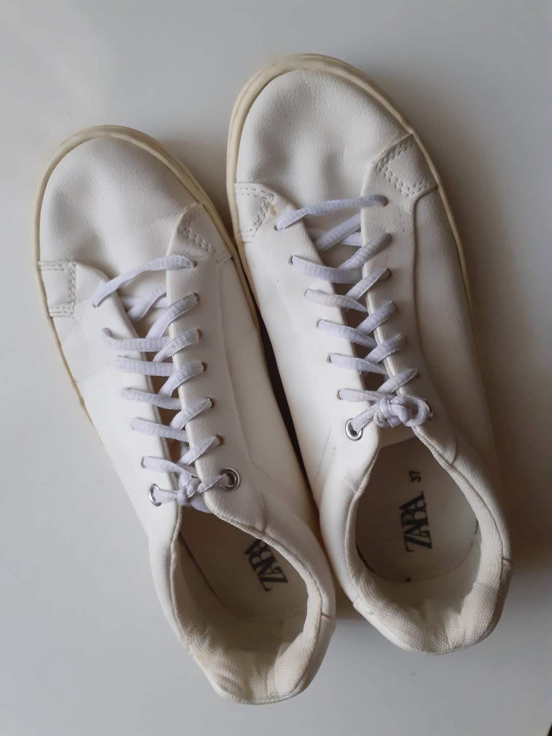 ZARA white sneakers, size 37