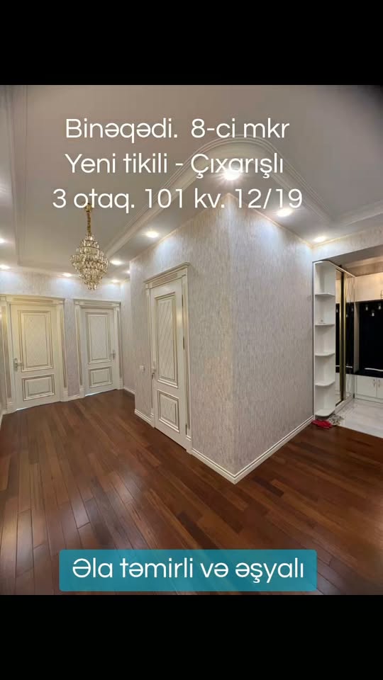 3 otaqlı mənzil satılır, Bakı