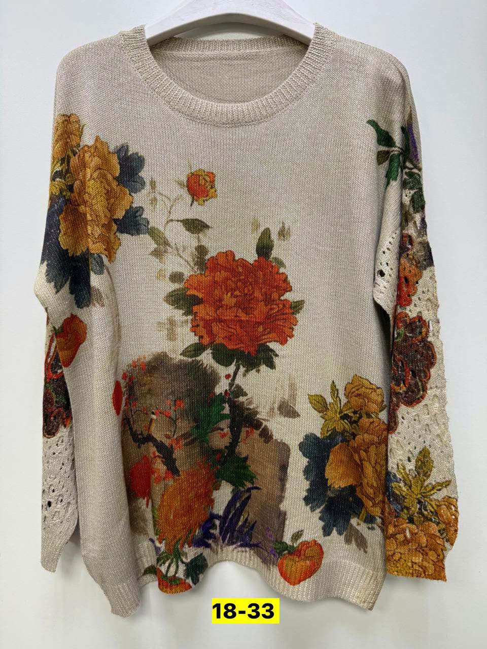 Floral print jumper, size 44-54