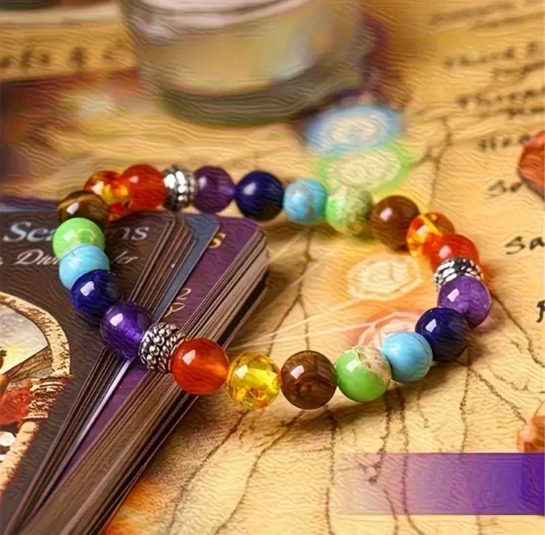 7 chakra natural stone bracelet