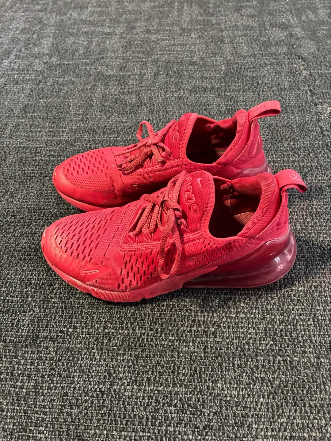 Nike Air Max 270 red sneakers, fair condition