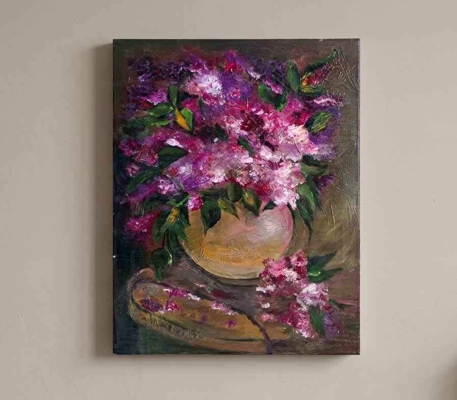 Продаю картину маслом «Сирень», размер 50×70 — 60₼