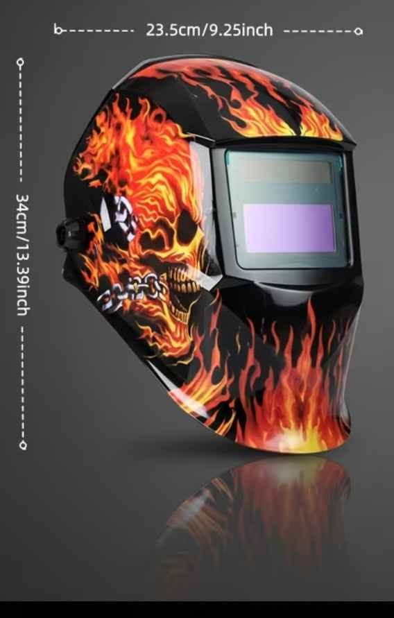 Welding helmet with 5 spare lenses