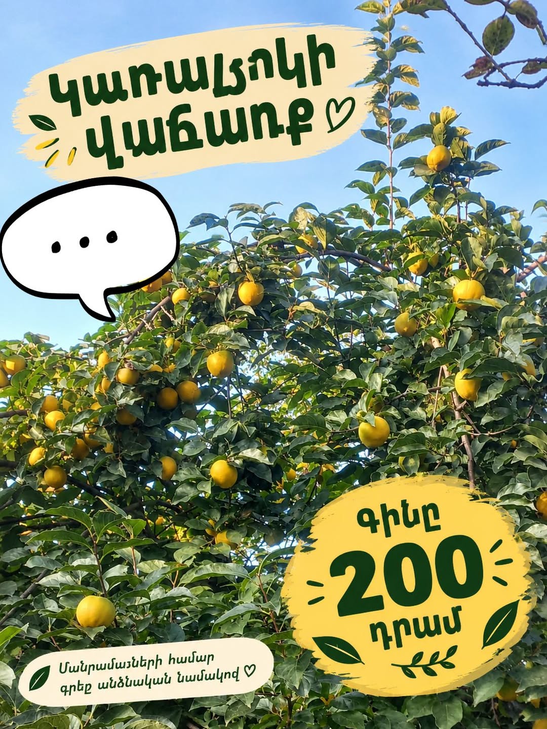 Fruit from garden tree for sale