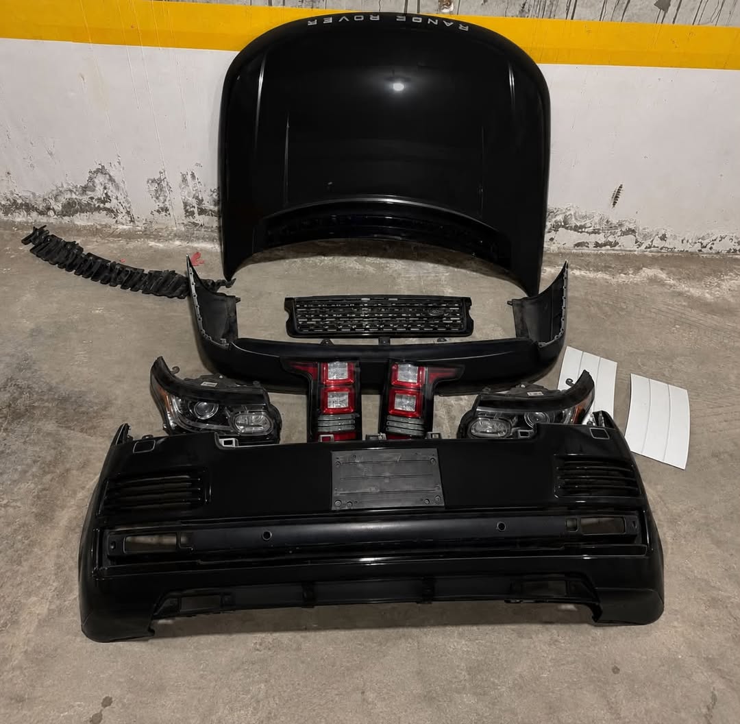 Range Rover bumpers, hood and lights set