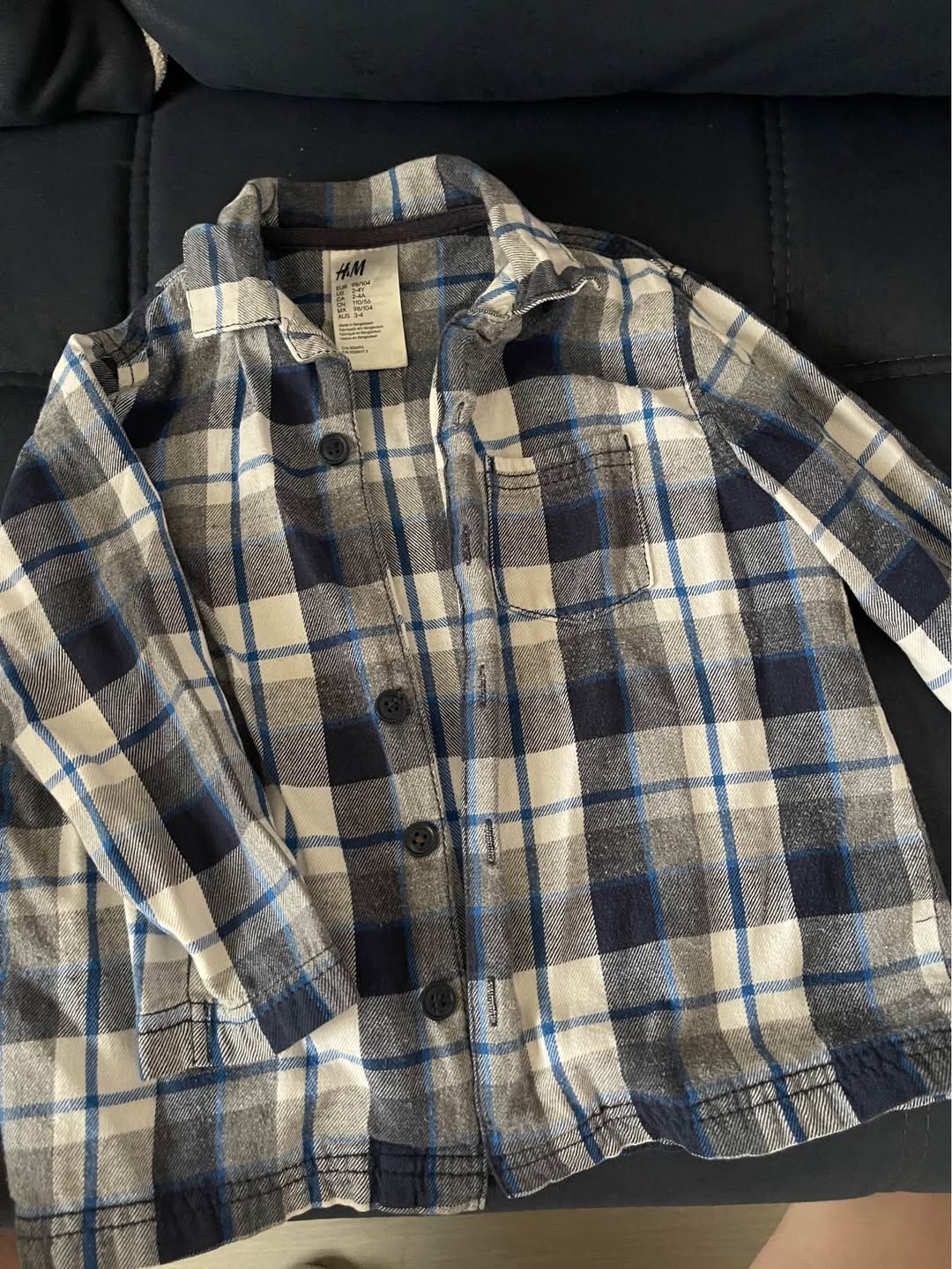 H&M kids checked shirt, size 98/104