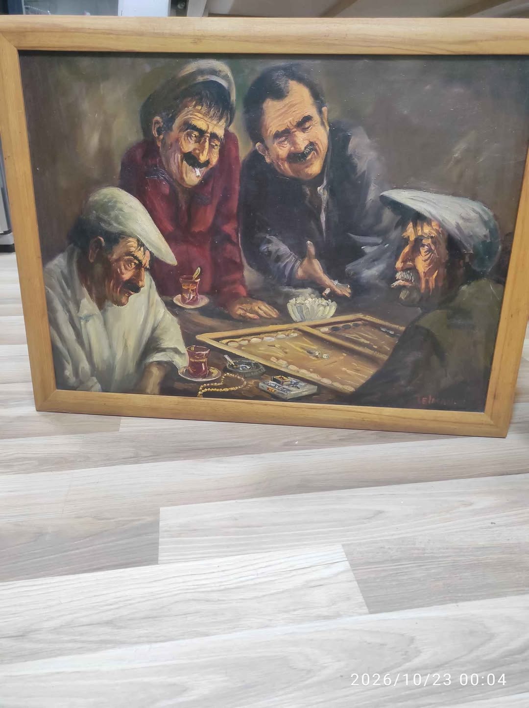 Картина с игрой в нарды, 50×70 см