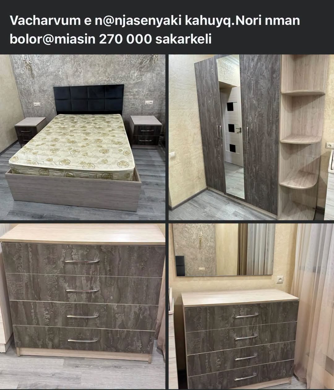 Yatak odası mobilya seti