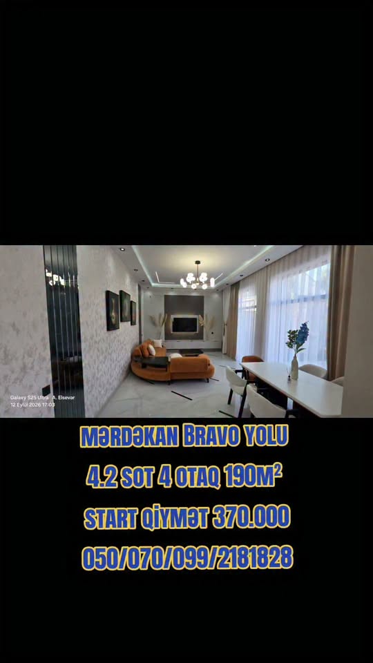 Mərdəkanda 4 otaqlı ev, 190 m²