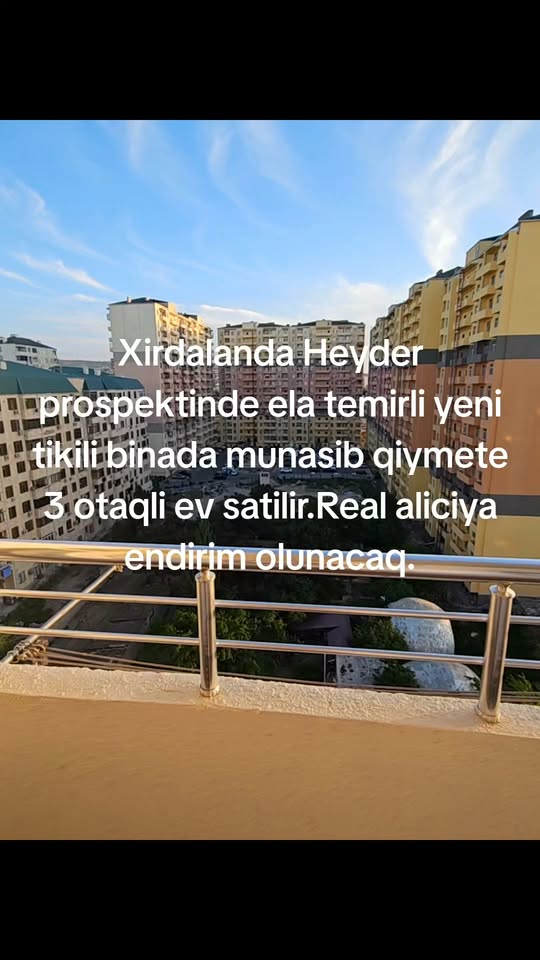 3 otaqlı yeni tikili mənzil, Xırdalan