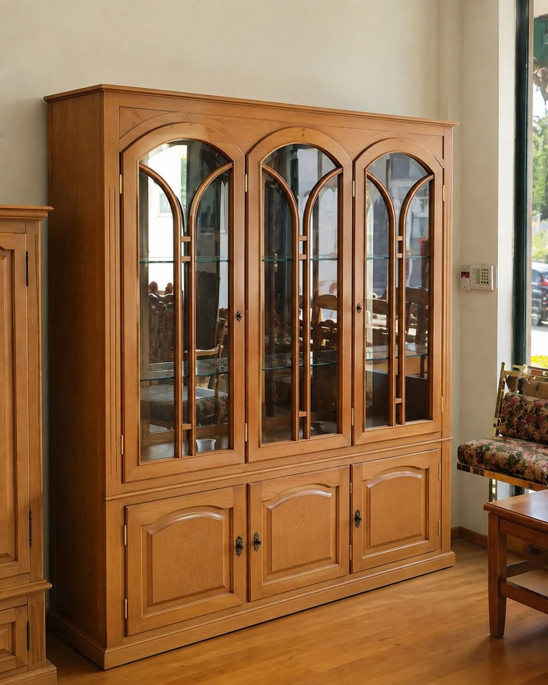 For sale is a beautiful, classic design massive wooden