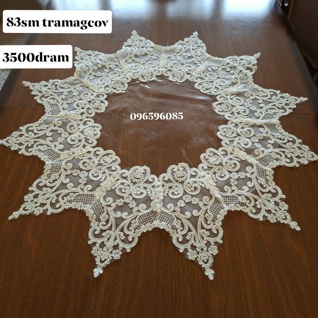 Кружевная скатерть для круглого стола 83 см