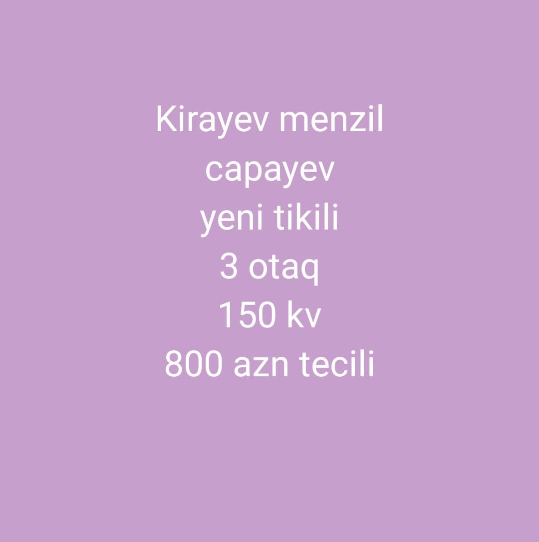 Kirayə mənzil — 800₼