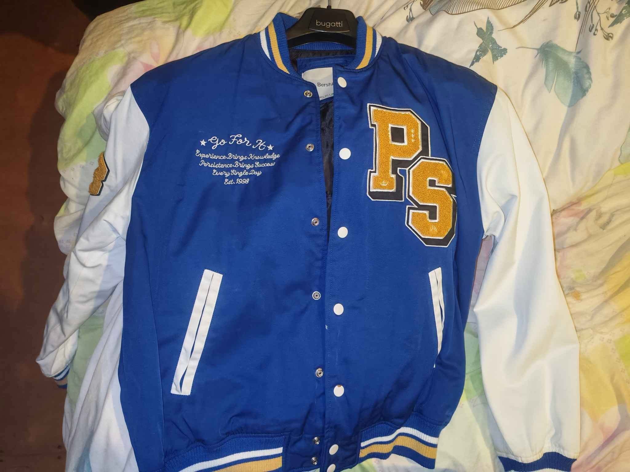 Bershka mavi varsity gödəkçə