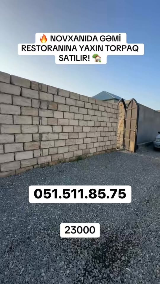Novxanıda çəpərli torpaq sahəsi