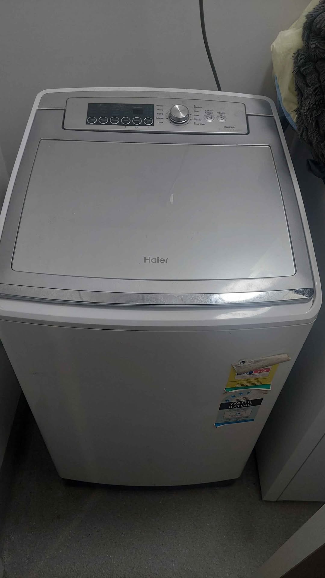 Haier 7 kg washing machine, pick-up