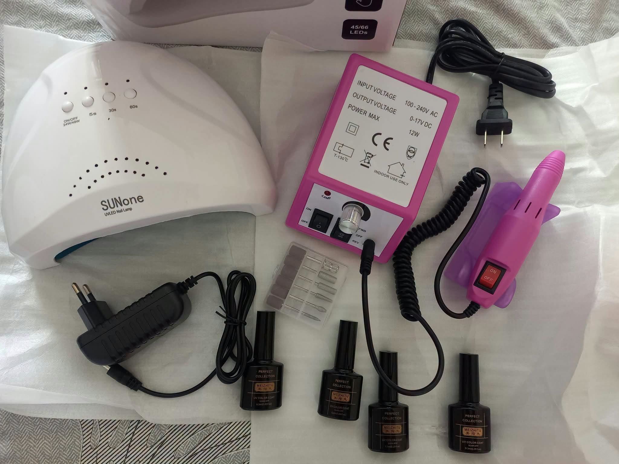 UV lamp and nail drill set