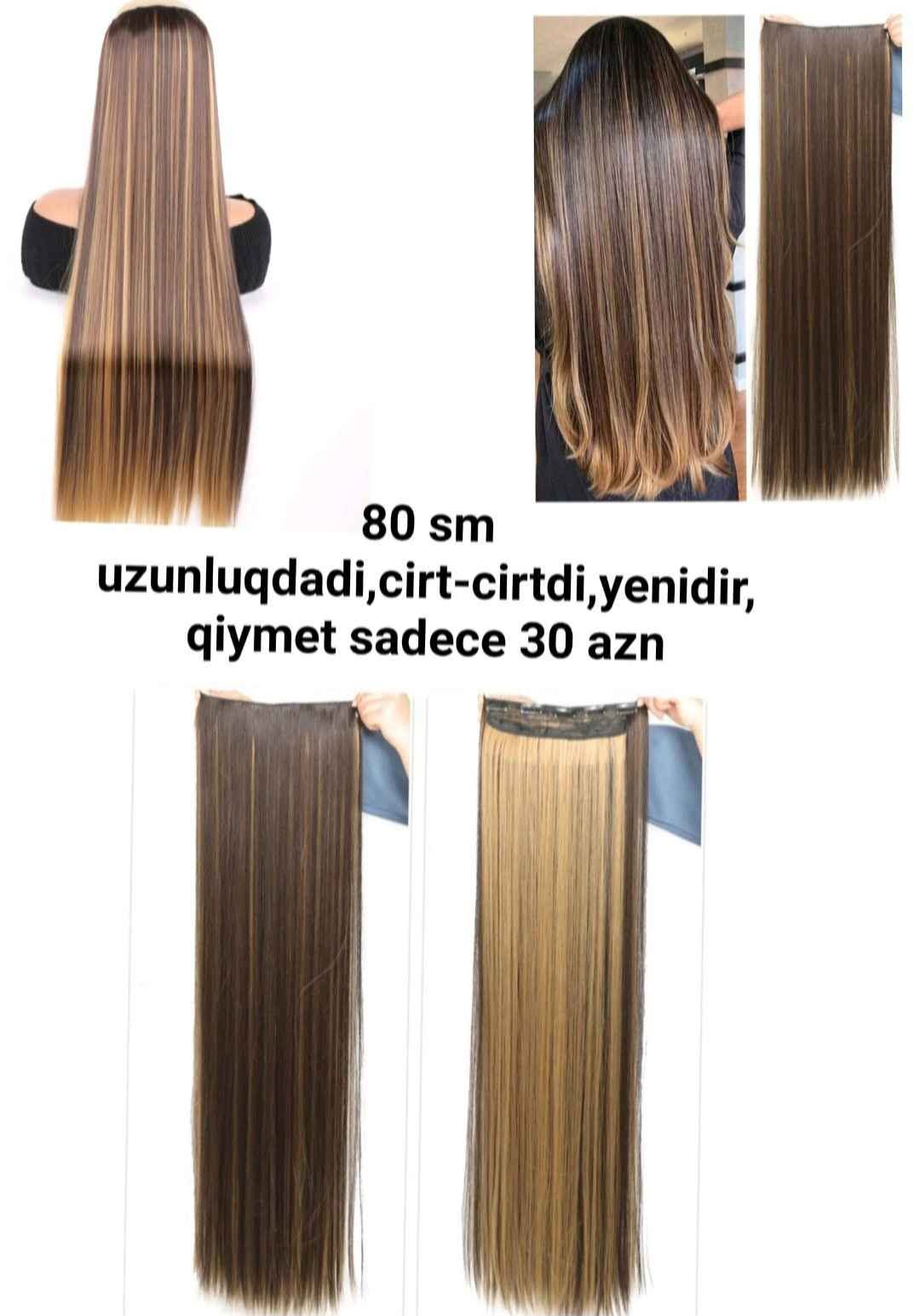 80 sm uzunluqda saç extension
